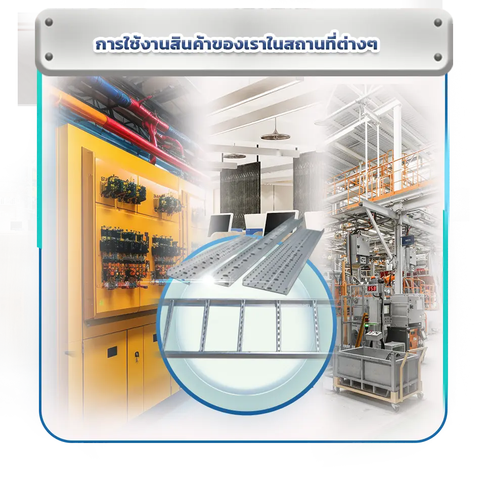 การใช้งานสินค้าของเราในสถานที่ต่างๆ รางเรดเดอร์