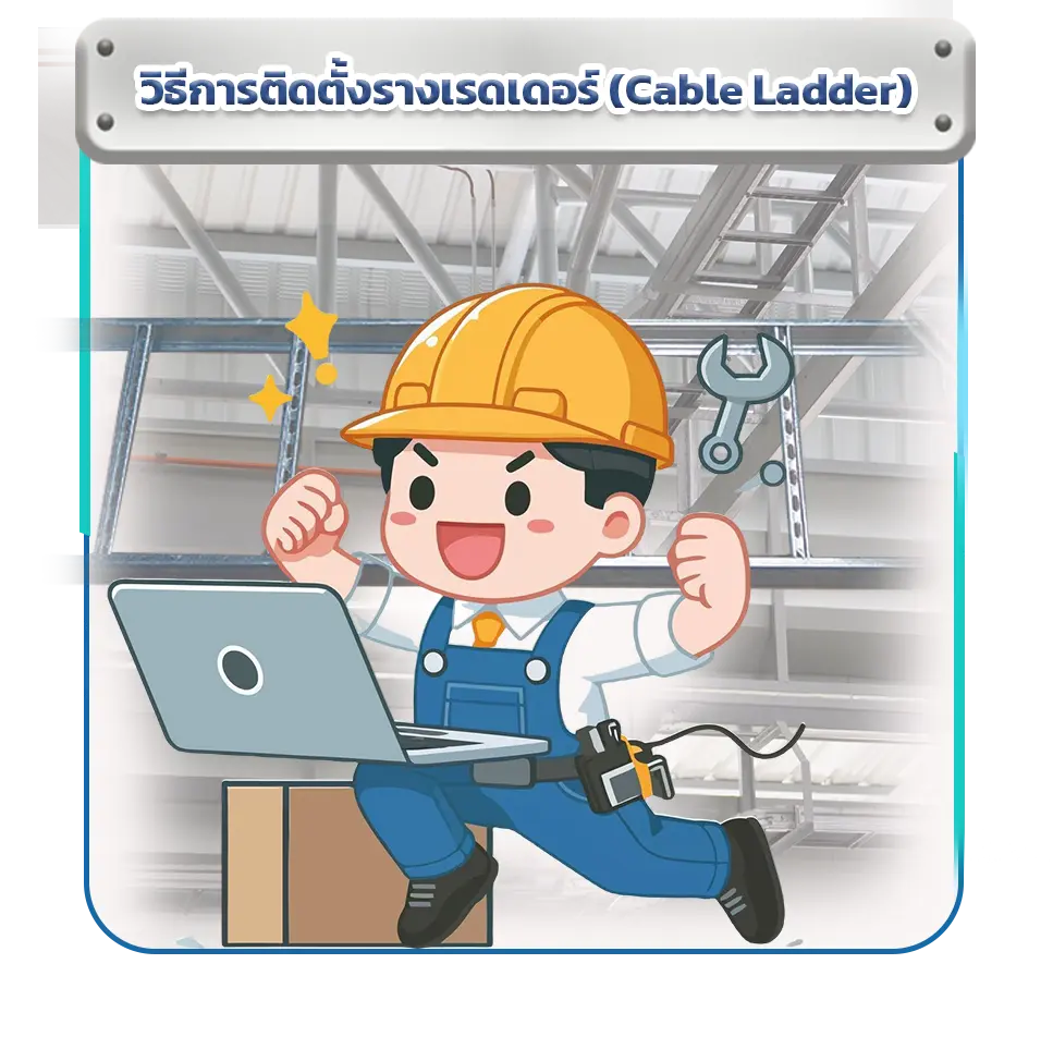 รางเรดเดอร์ (Cable Ladder) ระบบเดินสายไฟในโรงงานอุตสาหกรรม