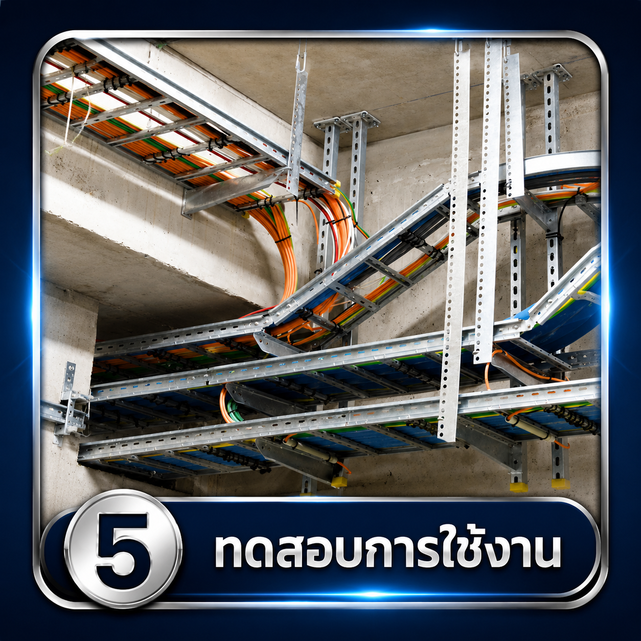 ทดสอบระบบรางเดินสายไฟหลังติดตั้ง