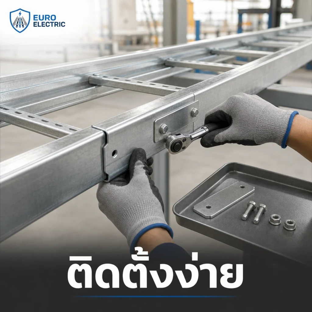 รางเคเบิลแลดเดอร์ติดตั้งง่าย
