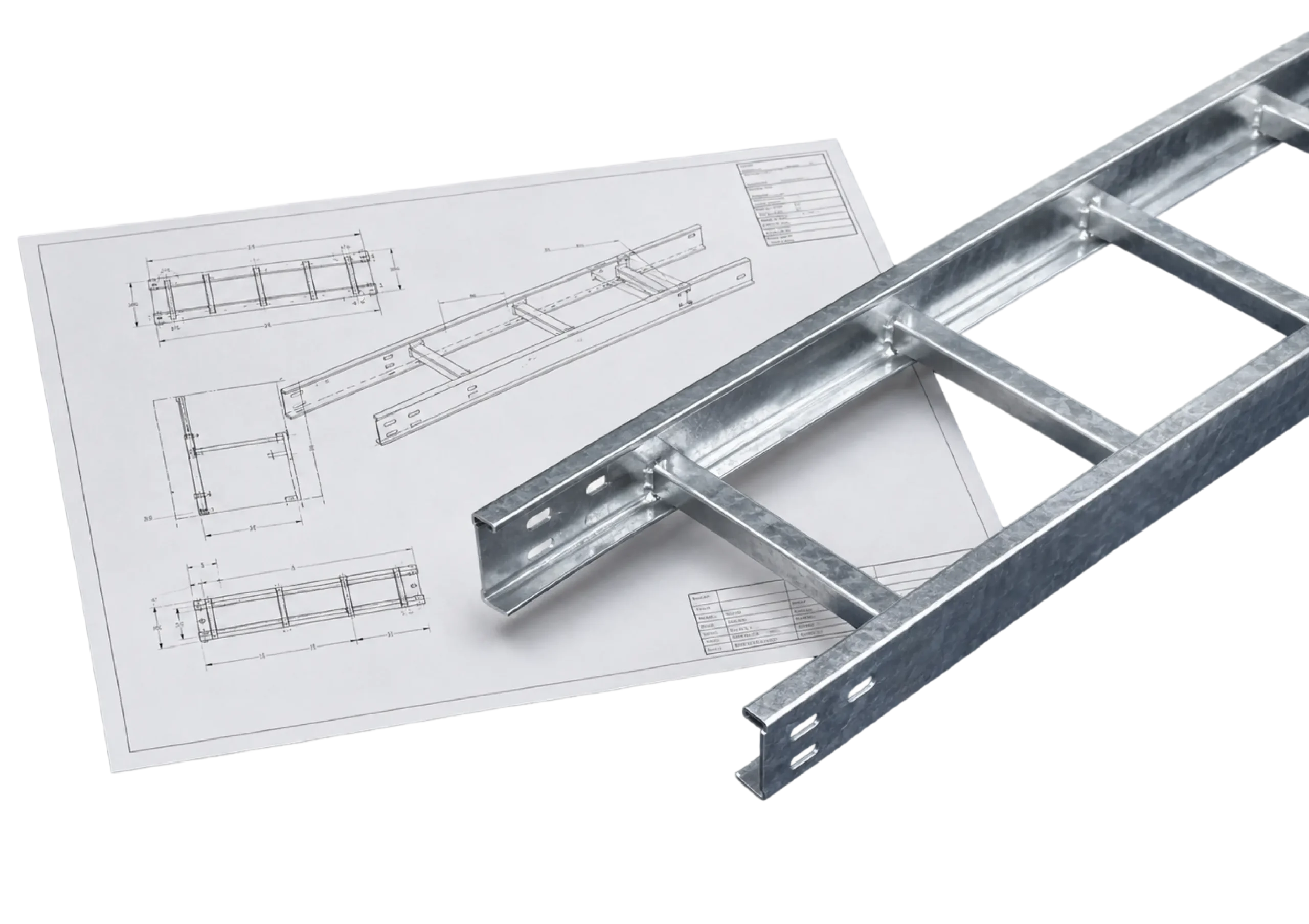 ผลิตรางเดินสายไฟและรางเคเบิลแลดเดอร์ตาม Drawing BOQ และ Specification ของโครงการ