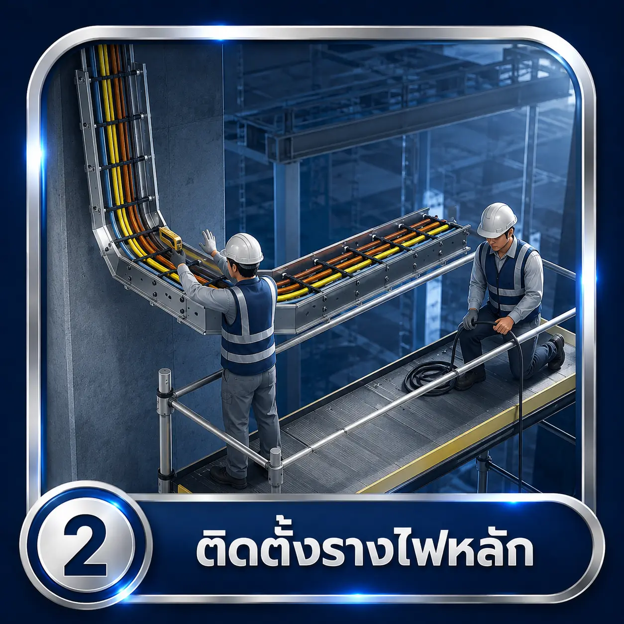 ติดตั้งรางเดินสายไฟหลัก