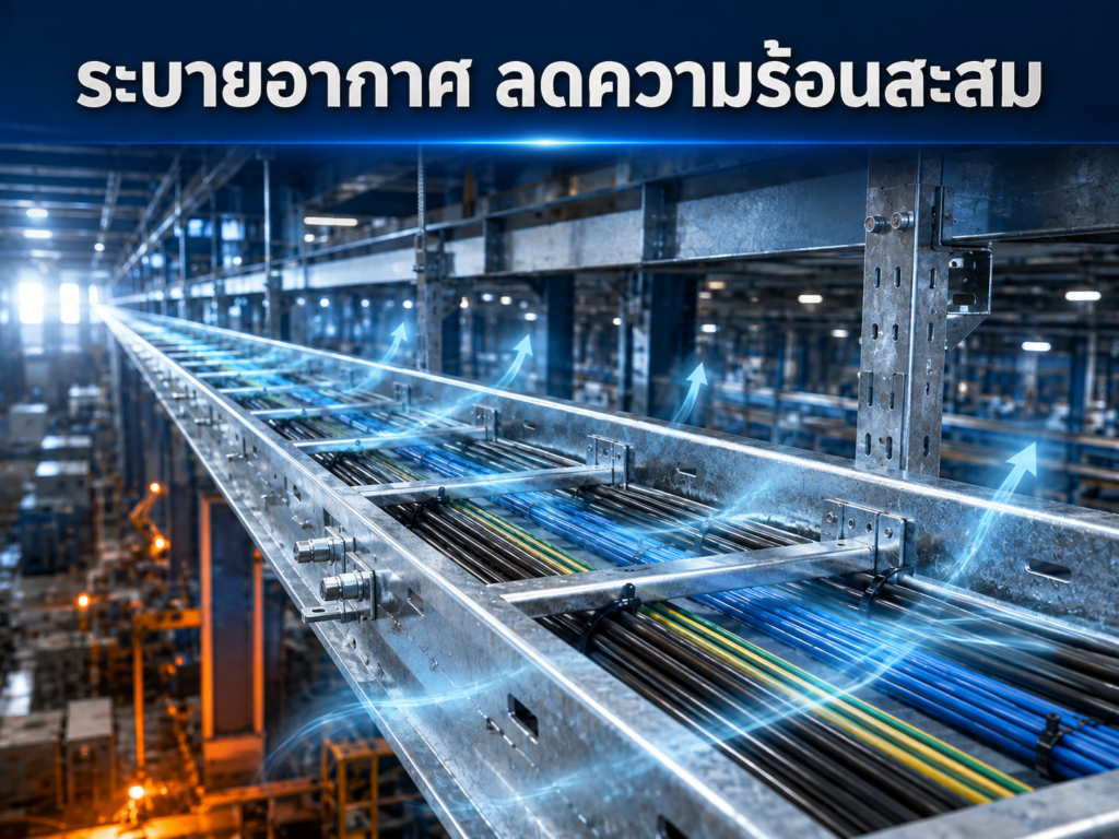 ระบายอากาศ ลดความร้อนสะสม - รางเดินสายไฟ ThaiEuroElectric