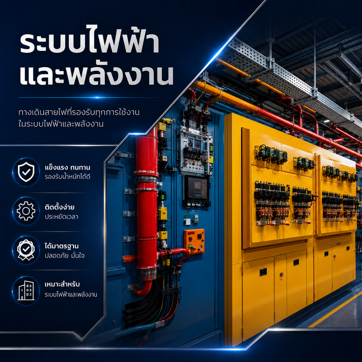 ระบบรางเดินสายไฟสำหรับสถานีไฟฟ้าและพลังงาน