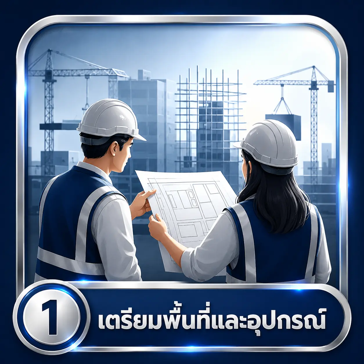 เตรียมพื้นที่และอุปกรณ์สำหรับติดตั้งรางเดินสายไฟ