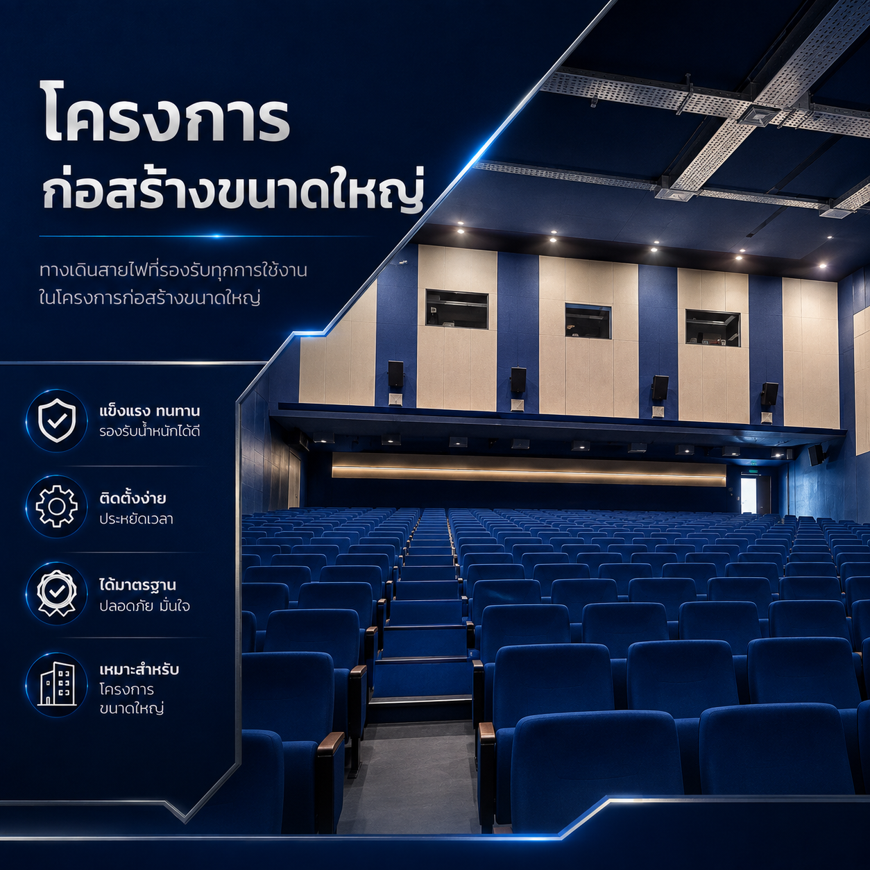 ระบบรางเดินสายไฟสำหรับโครงการก่อสร้างขนาดใหญ่